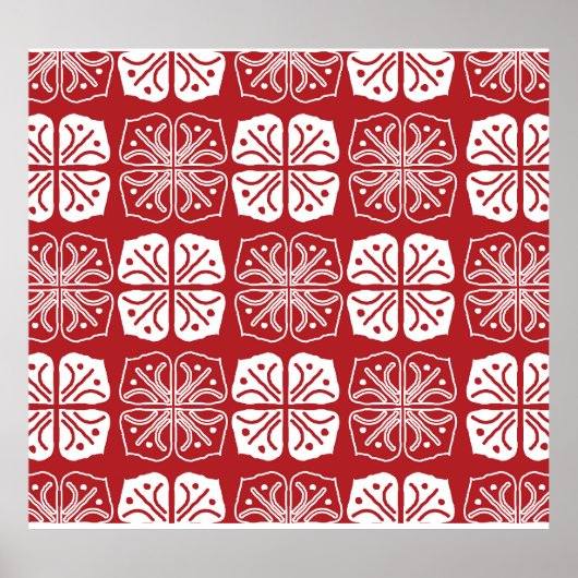 Indonesisch Batik Kawung Gurda ontwerp Poster (Voorkant)