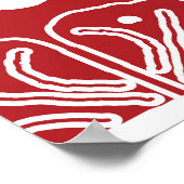 Indonesisch Batik Kawung Gurda ontwerp Poster (Hoek)