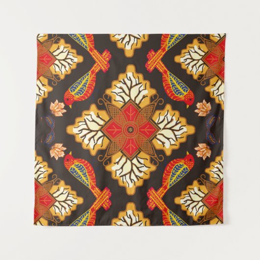 Indonesisch batikmotief met een zeer kenmerkende g wandkleed (Voorkant (horizontaal))