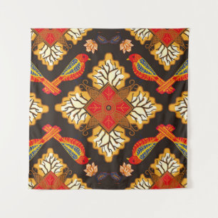 Indonesisch batikmotief met een zeer kenmerkende g wandkleed