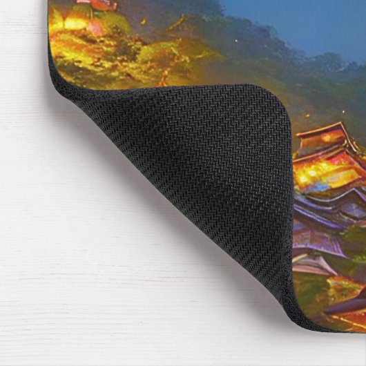 Indonesisch dorp zonsondergang muismat (Hoek)