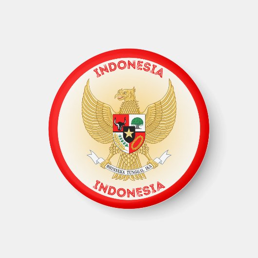 Indonesisch Erfgoed Embleem Magneet (Voorkant)