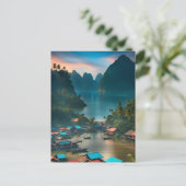 Indonesisch Gevist dorp Briefkaart (Staand voorkant)