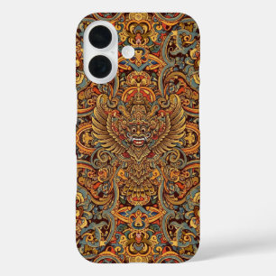 Indonesisch inheemse hindoeïstische kunst ontwerp iPhone 16 hoesje
