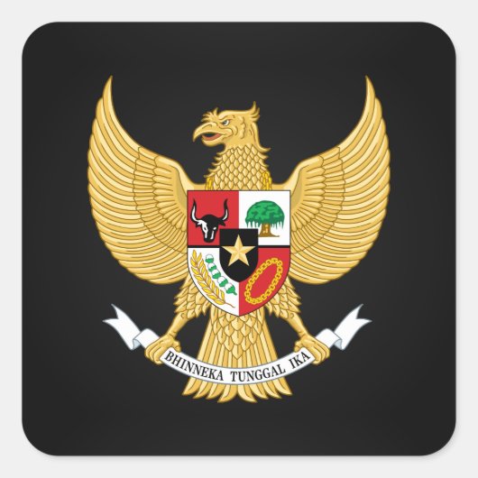 Indonesisch nationaal embleem stickers (Voorkant)