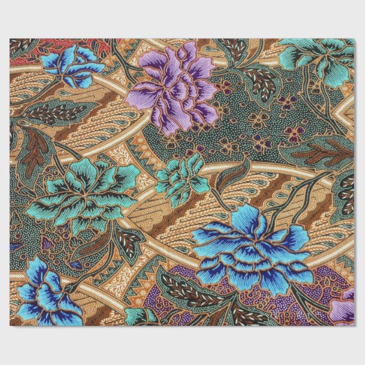 Indonesisch patroon cadeaupapier (Vlak)