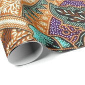 Indonesisch patroon cadeaupapier (Rol Hoek)