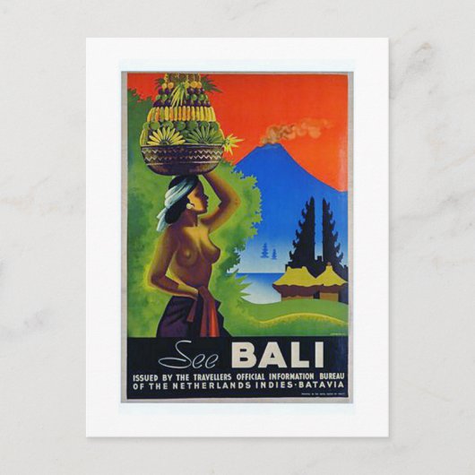  Indonesisch reisbureau Bali Briefkaart (Voorkant)