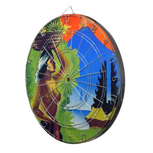 Indonesisch reisbureau Bali Dartbord (Voorkant Rechts)