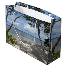 Indonesisch strand landschap foto tissuepapier groot cadeauzakje