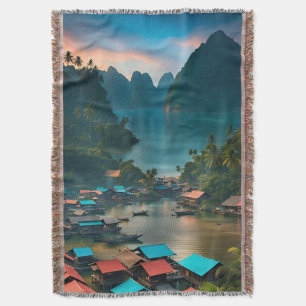 Indonesisch vissersdorp deken