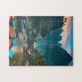 Indonesisch vissersdorp legpuzzel (Horizontaal)