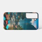 Indonesisch vissersdorp samsung galaxy hoesje (Achterkant horizontaal)