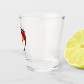 Indonesisch vlagembleem shot glas (Rechts)