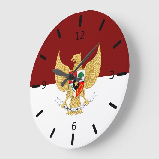 Indonesisch vlaggenembleem grote klok (Hoek)