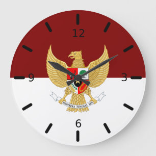 Indonesisch vlaggenembleem grote klok