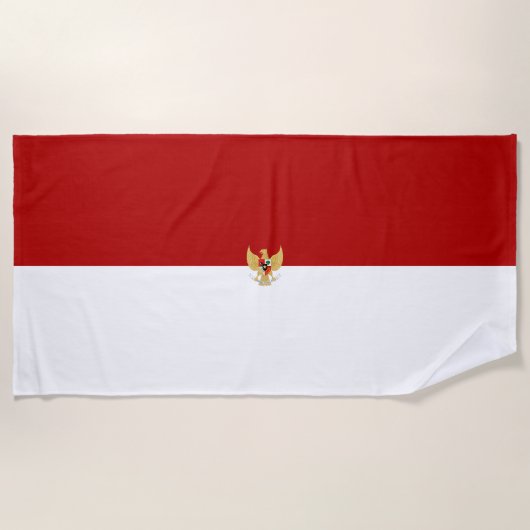 Indonesisch vlaggenembleem strandlaken (Voorkant)