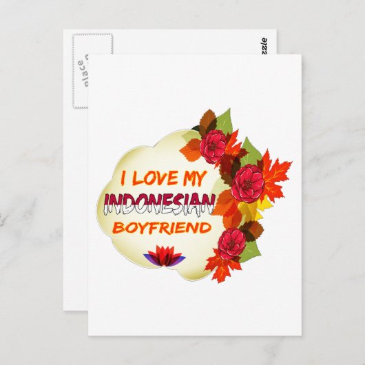 Indonesisch vriendschapsontwerp briefkaart (Voorkant / Achterkant)