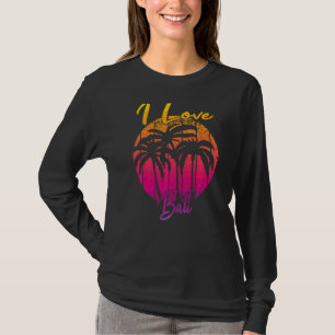 Indonesische actieradius Bali Palm Trees I Lov T-shirt