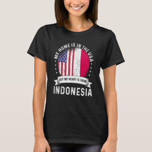 Indonesische Amerikaanse patriot Grown Proud Home T-shirt