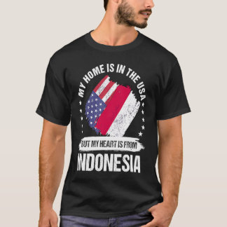 Indonesische Amerikaanse patriot kweekte mijn hart T-shirt