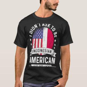 Indonesische Amerikaanse patriotkwekerij Humor vla T-shirt