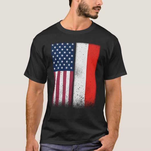 Indonesische Amerikaanse vlaggen Proud USA T-shirt (Voorkant)