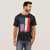 Indonesische Amerikaanse vlaggen Proud USA T-shirt (Voorkant volledig)