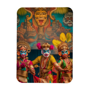 Indonesische Bali gemaskerde dansers Magneet