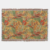 Indonesische batik Balinese Style Yellow Oranje Deken (Voorkant)
