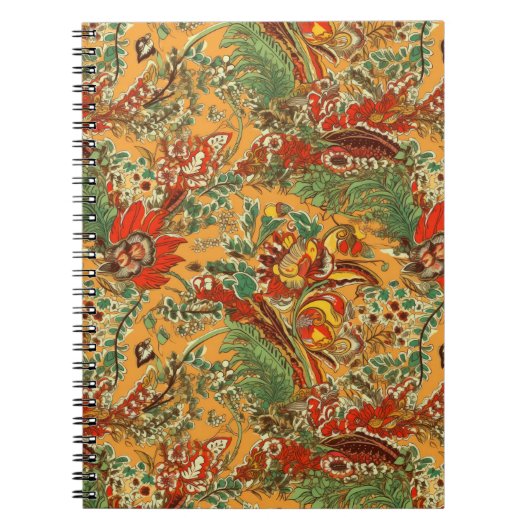 Indonesische batik Balinese Style Yellow Oranje Notitieboek (Voorkant)