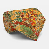 Indonesische batik Balinese Style Yellow Oranje Stropdas (Opgerold)