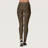 Indonesische batik, bruine achtergrond. Leggings (Achterkant)