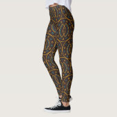 Indonesische batik, bruine achtergrond. Leggings (Links)