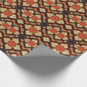 Indonesische batik: flora fauna motief. cadeaupapier (Hoek)