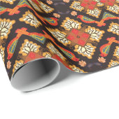 Indonesische batik: flora fauna motief. cadeaupapier (Rol Hoek)