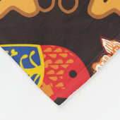 Indonesische batik: flora fauna motief. fleece deken (Hoek)