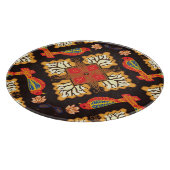 Indonesische batik: flora fauna motief. snijplank (Hoek)