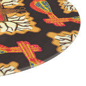 Indonesische batik: flora fauna motief. snijplank (Hoek)