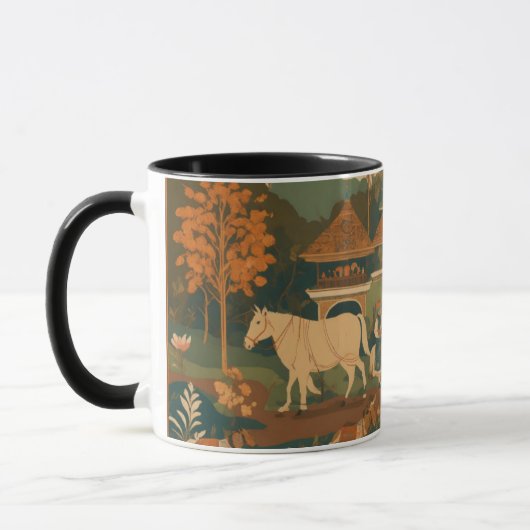 Indonesische batik miniatuur schilderij mok (Links)