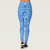 Indonesische batik Motif Megamenung Blue Clouds Leggings (Achterkant)