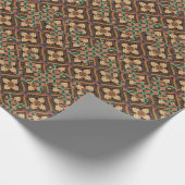 Indonesische batik op basis van plant: kenmerkende cadeaupapier (Hoek)