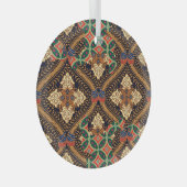 Indonesische batik op basis van plant: kenmerkende glas ornament (Voorkant Rechts)