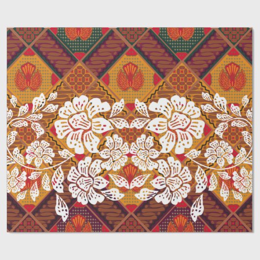 Indonesische batikmotieven met een zeer duidelijk  cadeaupapier (Vlak)