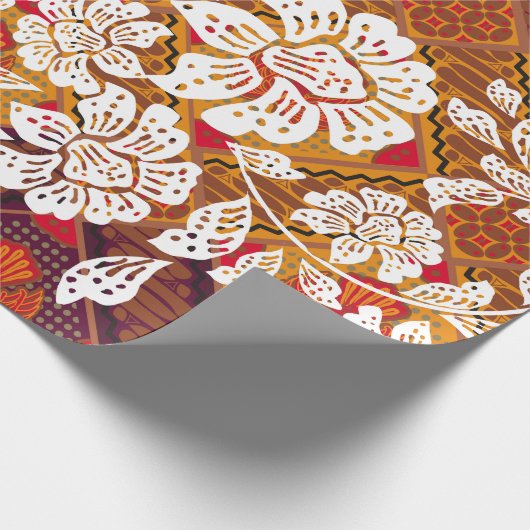 Indonesische batikmotieven met een zeer duidelijk cadeaupapier (Hoek)
