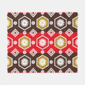 Indonesische batikmotieven met een zeer duidelijk  fleece deken (Voorkant (Horizontaal))