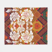Indonesische batikmotieven met een zeer duidelijk  fleece deken (Voorkant (Horizontaal))
