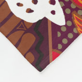 Indonesische batikmotieven met een zeer duidelijk  fleece deken (Hoek)