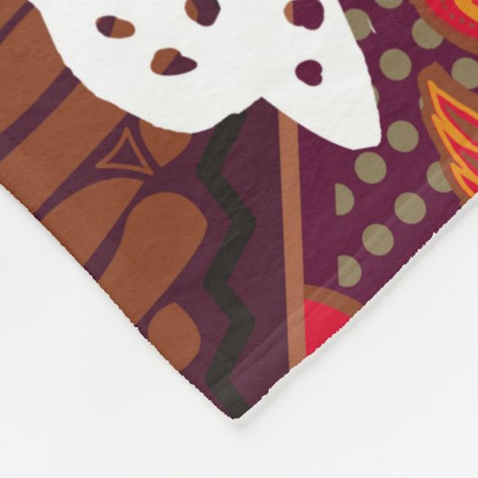 Indonesische batikmotieven met een zeer duidelijk  fleece deken (Hoek)