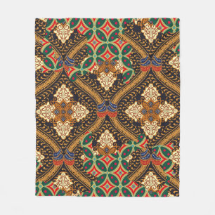 Indonesische batikmotieven met een zeer duidelijk  fleece deken